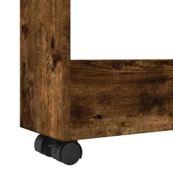 vidaXL Opbergtrolley smal 3-laags bewerkt hout gerookt eikenkleurig