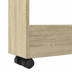vidaXL Opbergtrolley smal 3-laags bewerkt hout sonoma eikenkleurig