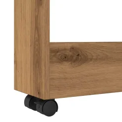 vidaXL Opbergtrolley smal 3-laags bewerkt hout artisanaal eikenkleurig