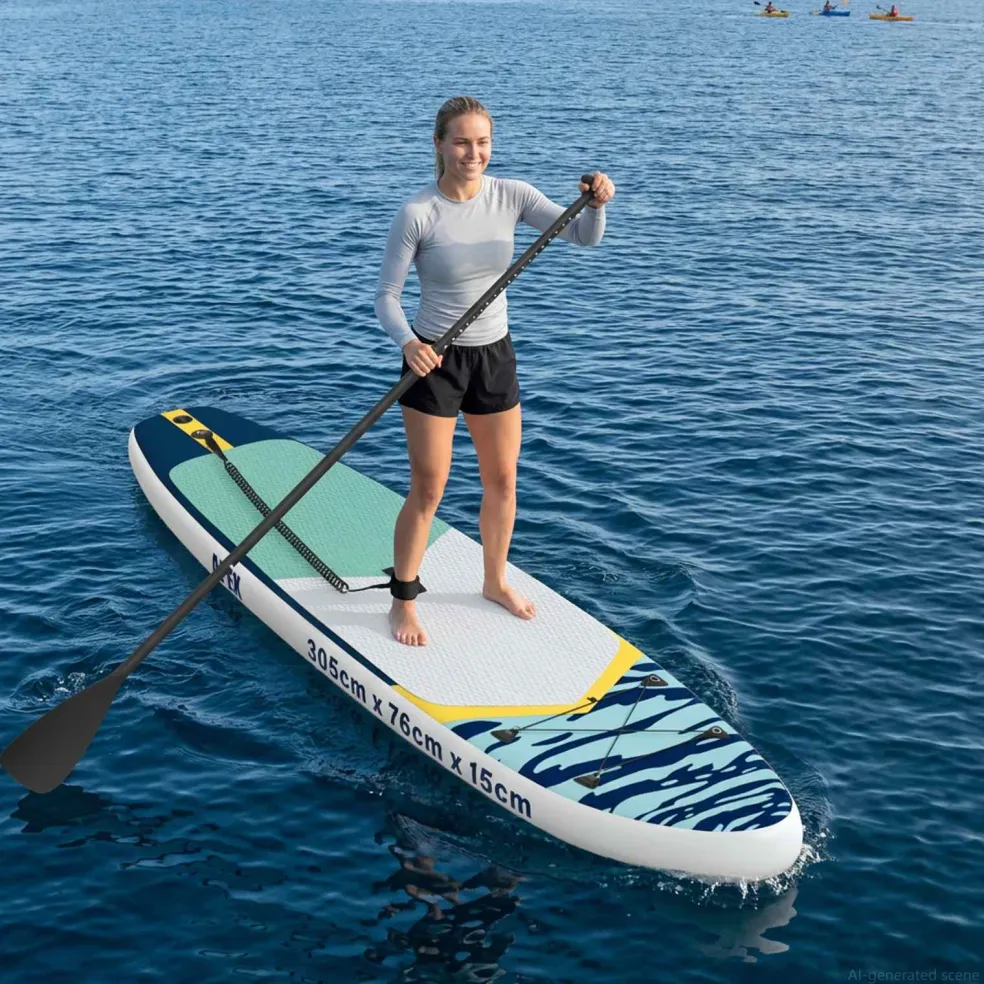 vidaXL Opblaasbaar Stand Up Paddle Board APEX 305 x 76 x 15 cm Blauw