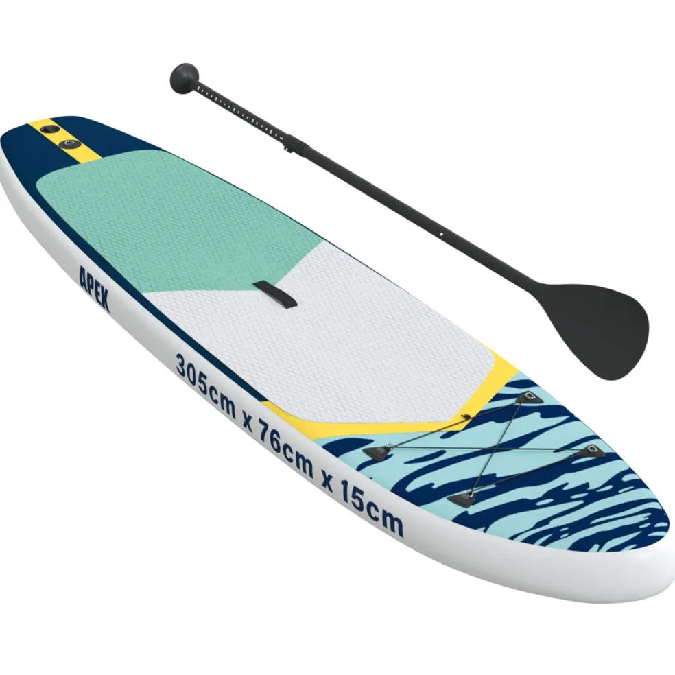 vidaXL Opblaasbaar Stand Up Paddle Board APEX 305 x 76 x 15 cm Blauw