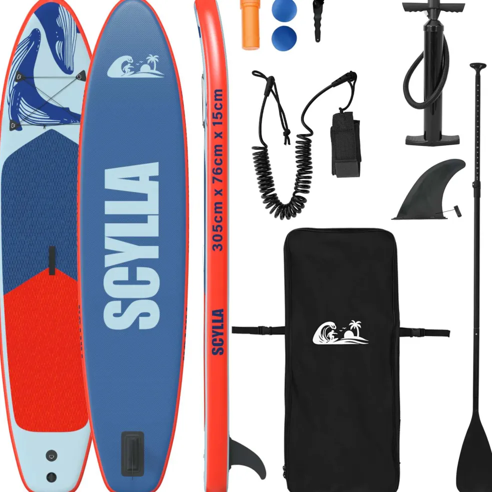 vidaXL Opblaasbaar Stand Up Paddle Board SCYLLA 305 x 76 x 15 cm Blauw