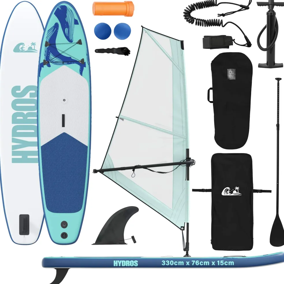 vidaXL Opblaasbaar SUP Board met Zeil HYDROS 330 x 76 x 15 cm