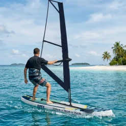 vidaXL Opblaasbaar SUP Board met Zeil APEX 330 x 76 x 15 cm Blauw