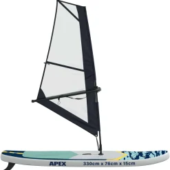 vidaXL Opblaasbaar SUP Board met Zeil APEX 330 x 76 x 15 cm Blauw