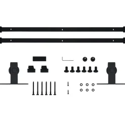 vidaXL Ophangset voor minischuifdeur 183 cm koolstofstaal