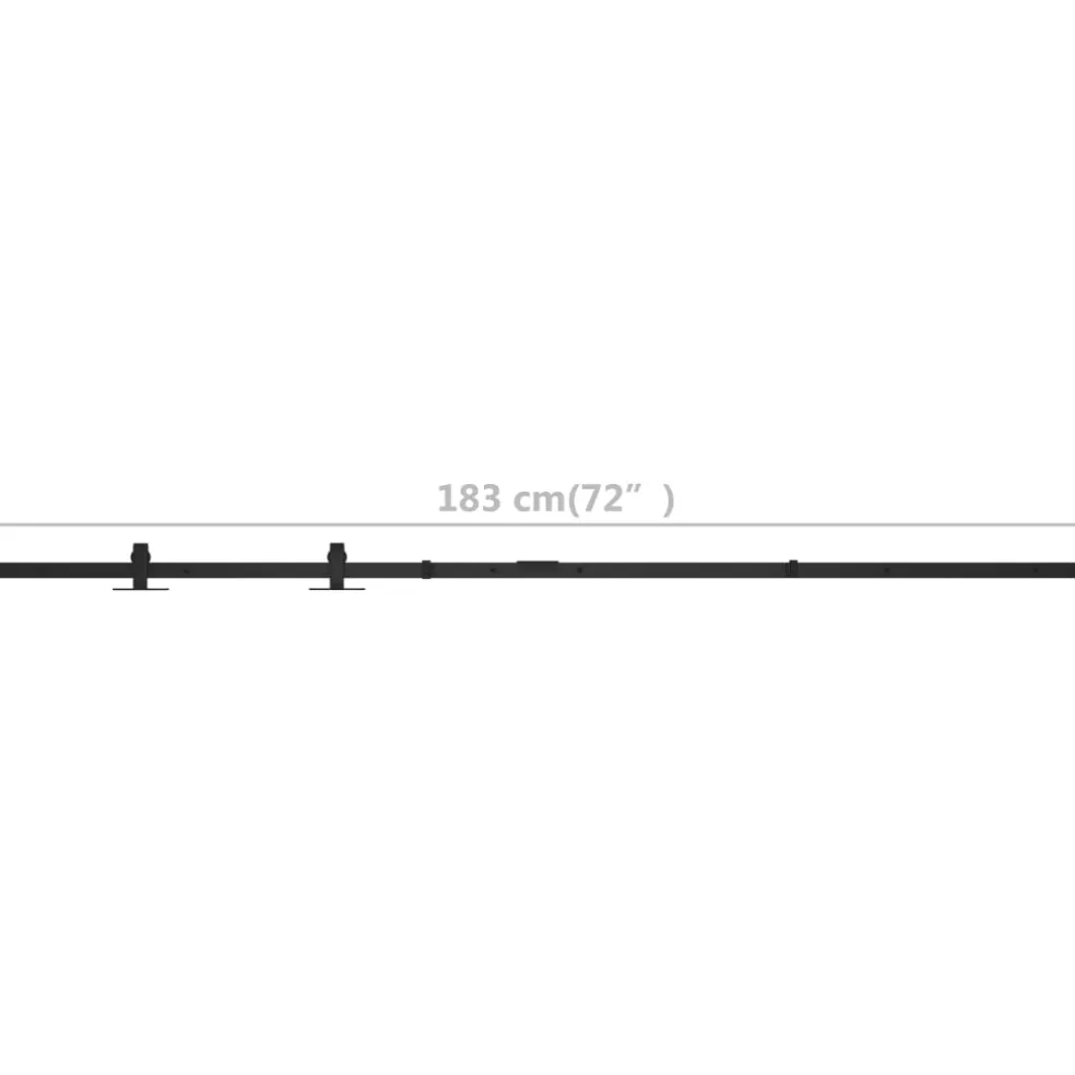 vidaXL Ophangset voor minischuifdeur 183 cm koolstofstaal