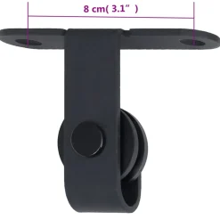vidaXL Ophangset voor minischuifdeur 183 cm koolstofstaal