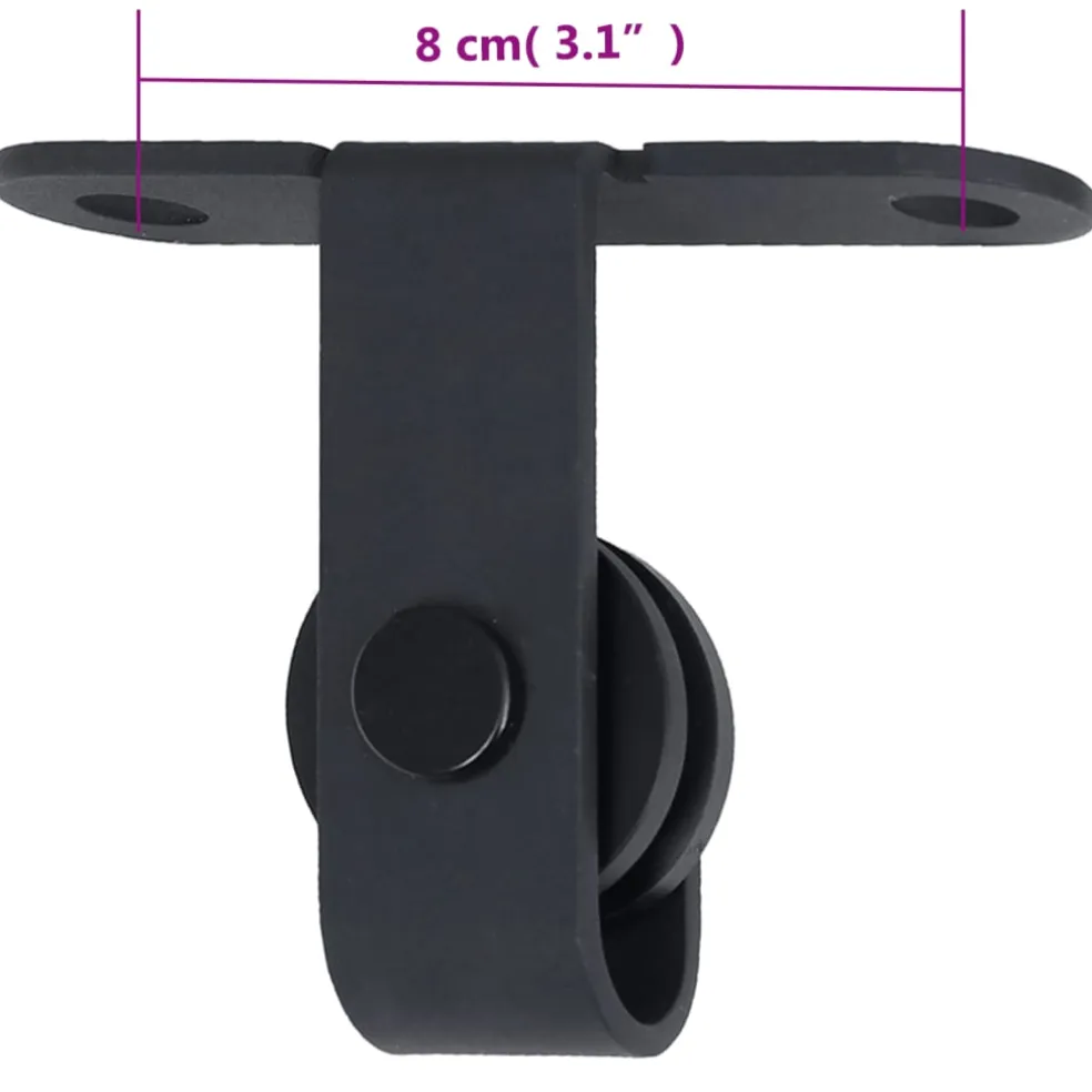 vidaXL Ophangset voor minischuifdeur 183 cm koolstofstaal
