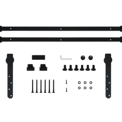 vidaXL Ophangset voor minischuifdeur 183 cm koolstofstaal