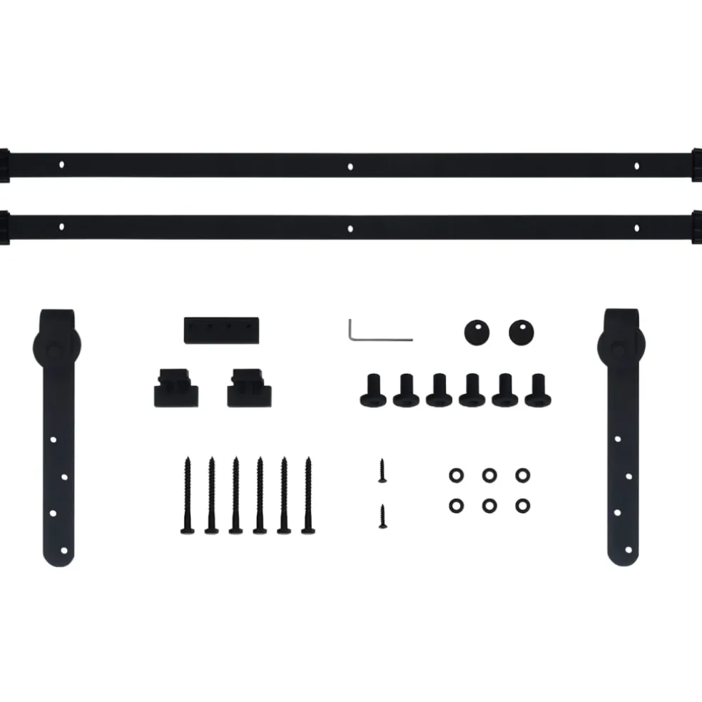 vidaXL Ophangset voor minischuifdeur 183 cm koolstofstaal