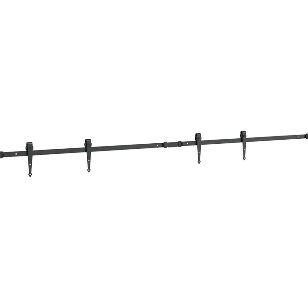 vidaXL Ophangset voor schuifdeur 200 cm koolstofstaal