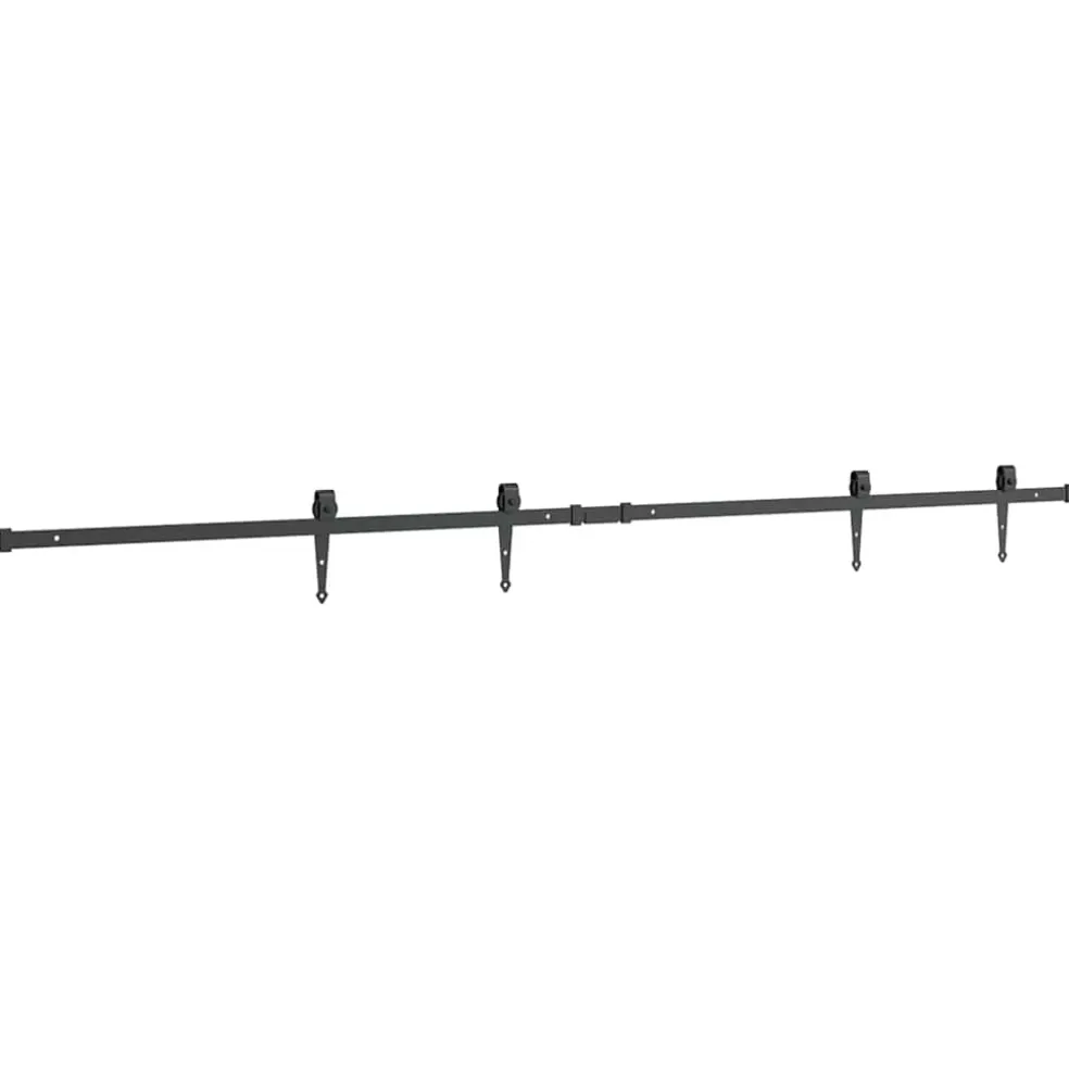 vidaXL Ophangset voor schuifdeur 200 cm koolstofstaal