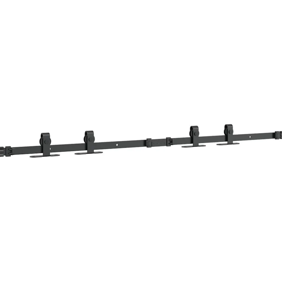 vidaXL Ophangset voor schuifdeur 122 cm koolstofstaal