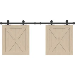 vidaXL Ophangset voor schuifdeur 122 cm koolstofstaal