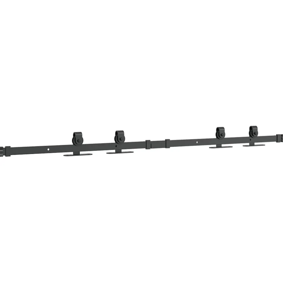 vidaXL Ophangset voor schuifdeur 122 cm koolstofstaal