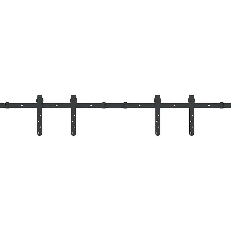 vidaXL Ophangset voor schuifdeur 122 cm koolstofstaal