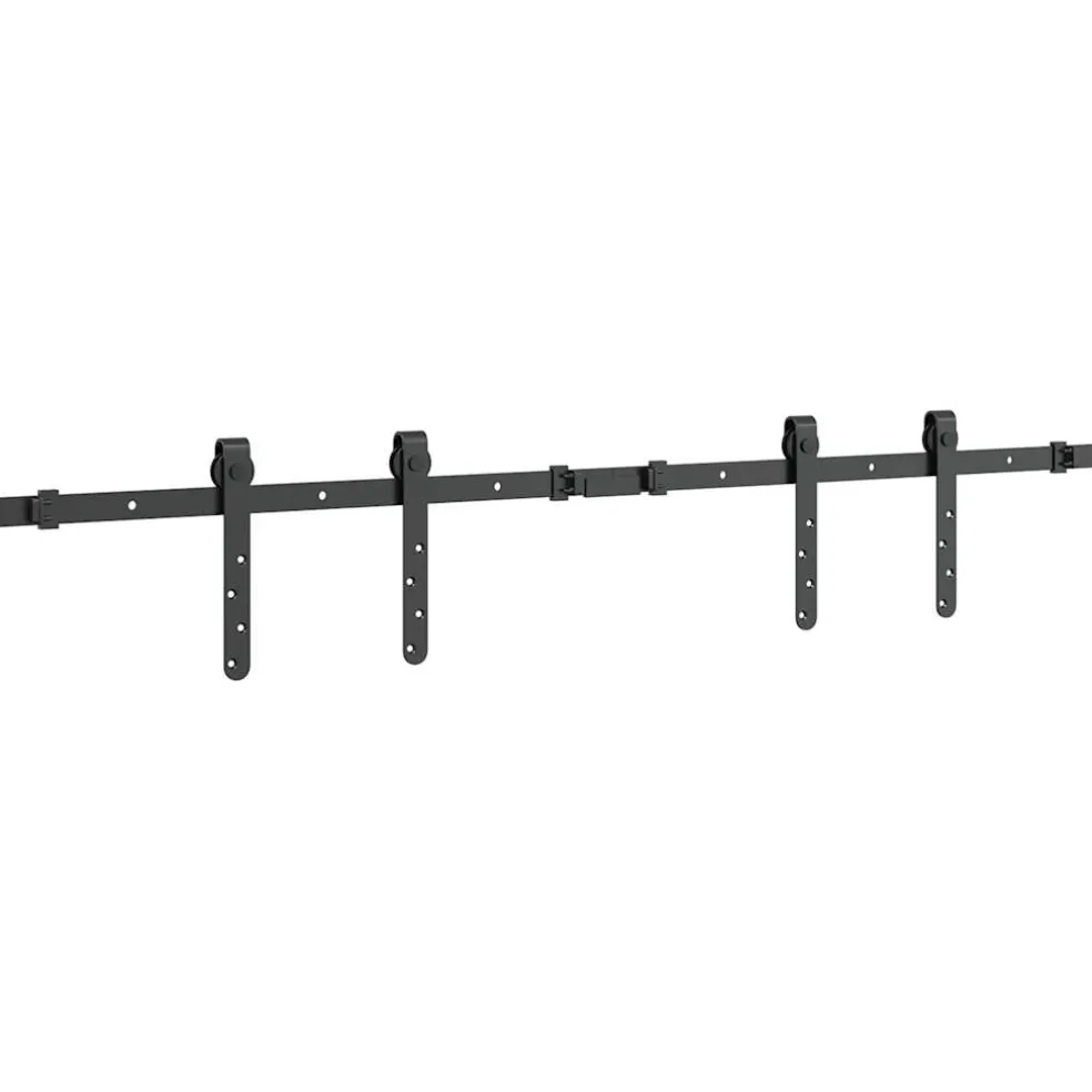 vidaXL Ophangset voor schuifdeur 122 cm koolstofstaal