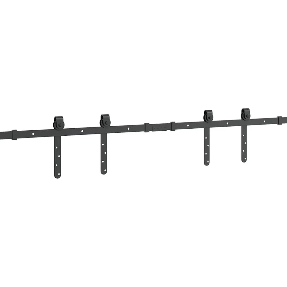 vidaXL Ophangset voor schuifdeur 122 cm koolstofstaal