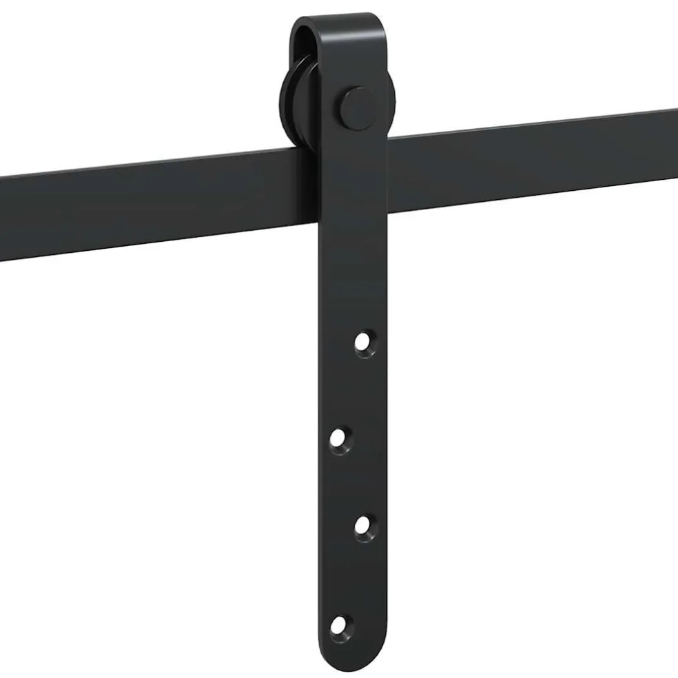 vidaXL Ophangset voor schuifdeur 122 cm koolstofstaal