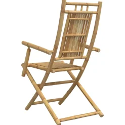 vidaXL Opklapbare stoelen, 2 stuks, 53x66x99 cm, bamboe