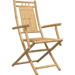 vidaXL Opklapbare stoelen, 2 stuks, 53x66x99 cm, bamboe