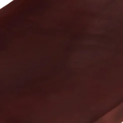 vidaXL Opklapbare stoel van donkerbruin echt leer