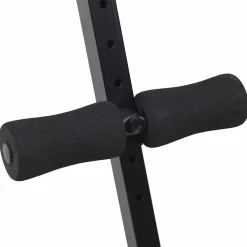vidaXL Opkrolbank Zwart 124 x 33,5 x 55 cm Gepoedercoat staal
