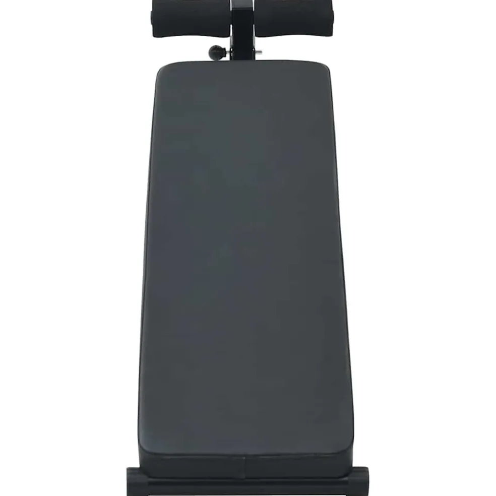 vidaXL Opkrolbank Zwart 124 x 33,5 x 55 cm Gepoedercoat staal