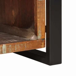 vidaXL Opslagbank Multikleur 80 x 35 x 40 cm Massief gerecycled hout