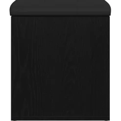 vidaXL Opslagbank Zwart Eiken 42 x 42 x 45 cm Bewerkt hout