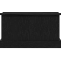 vidaXL Opslagdoos Zwart eiken 50 x 30 x 28 cm Bewerkt hout