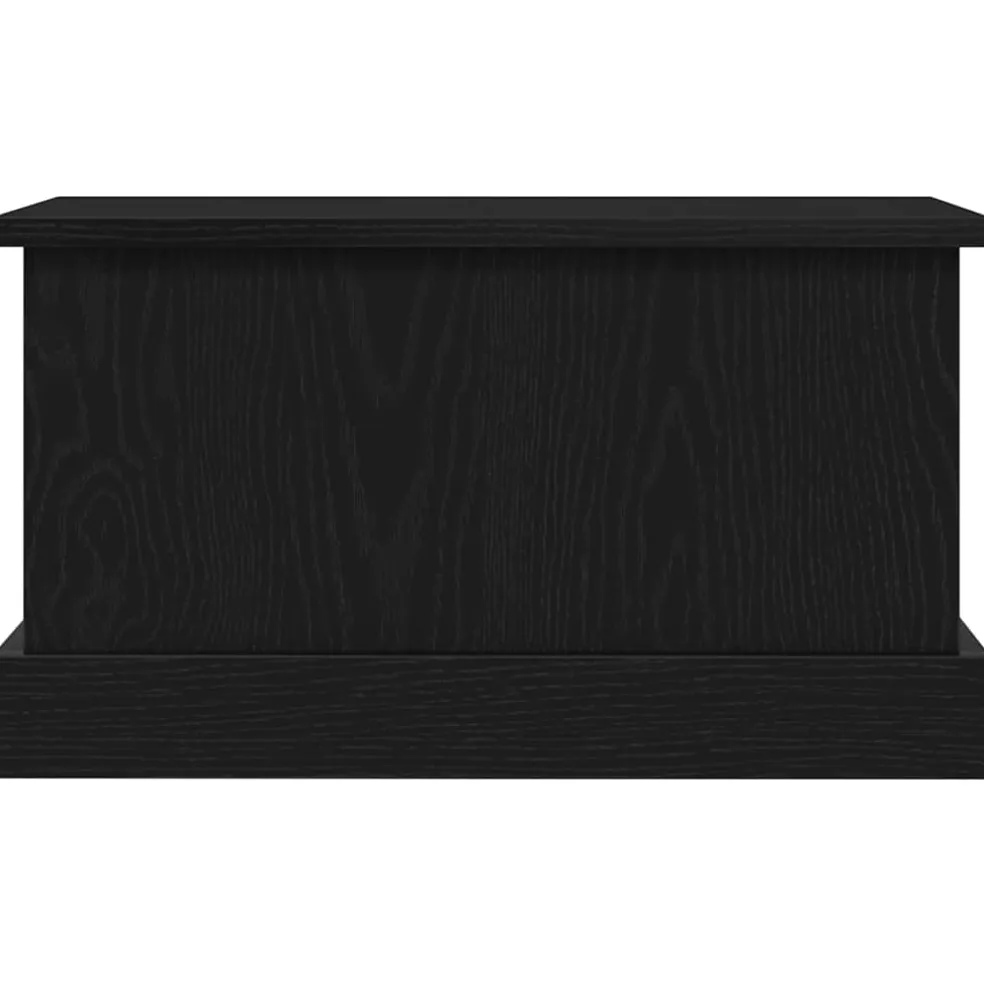 vidaXL Opslagdoos Zwart eiken 50 x 30 x 28 cm Bewerkt hout