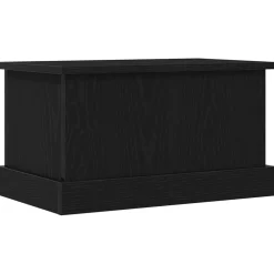 vidaXL Opslagdoos Zwart eiken 50 x 30 x 28 cm Bewerkt hout