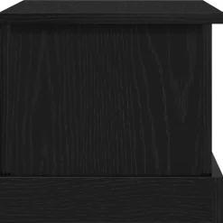 vidaXL Opslagdoos Zwart eiken 50 x 30 x 28 cm Bewerkt hout