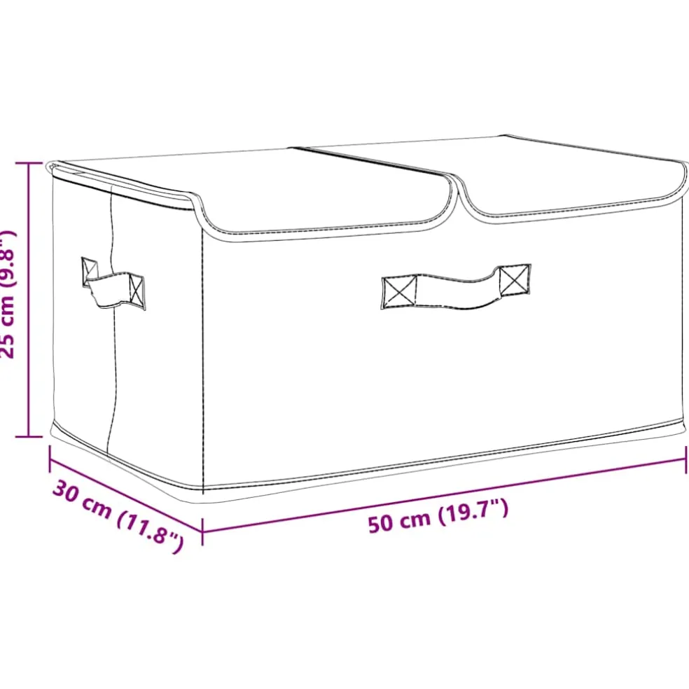 vidaXL Opslagdozen Nonwoven stof Antraciet
