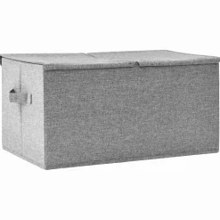 vidaXL Opslagdozen Nonwoven stof Grijs