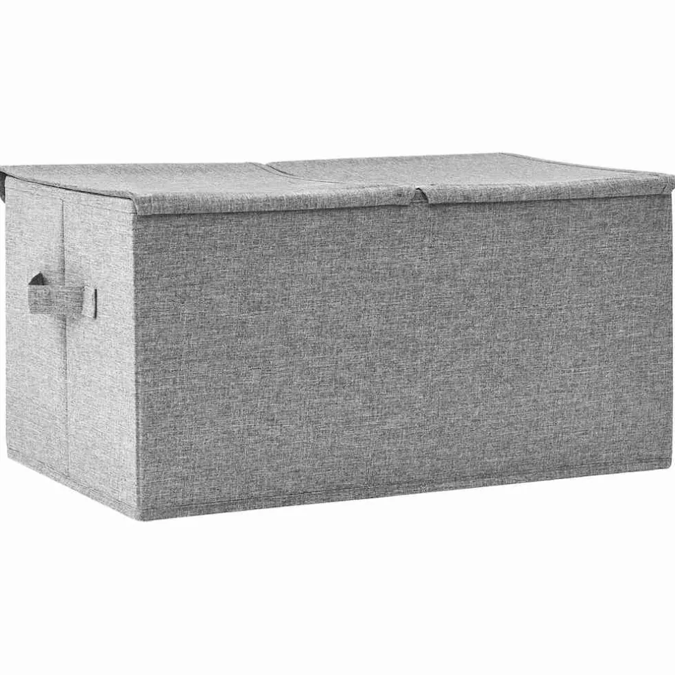 vidaXL Opslagdozen Nonwoven stof Grijs