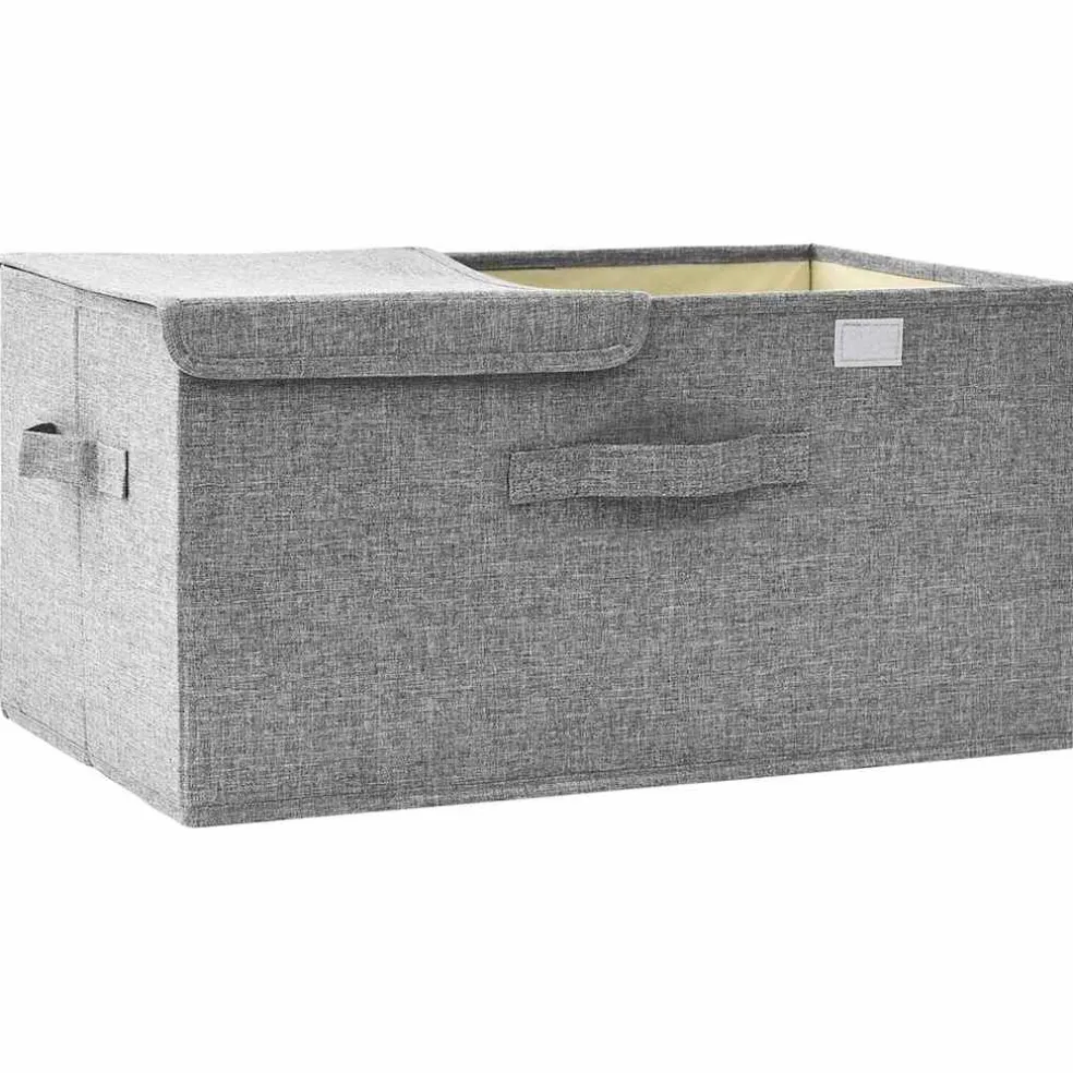 vidaXL Opslagdozen Nonwoven stof Grijs