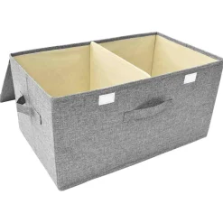 vidaXL Opslagdozen Nonwoven stof Grijs