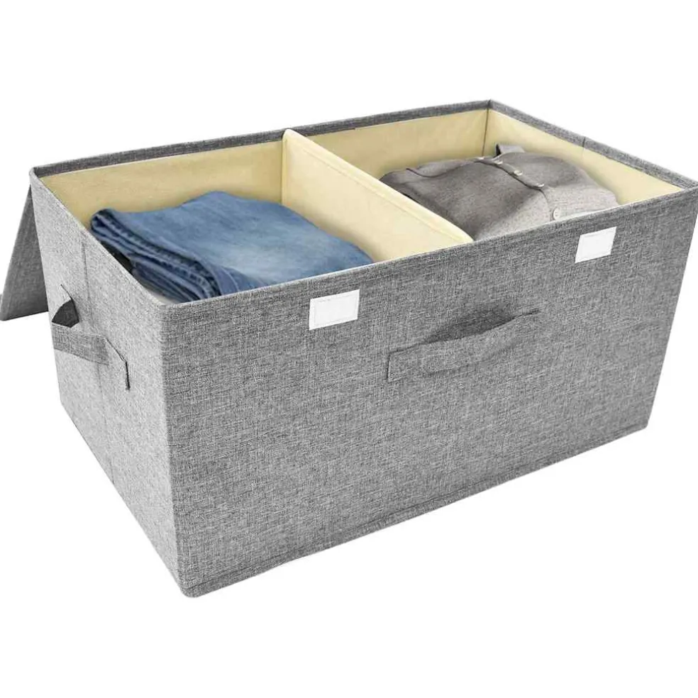 vidaXL Opslagdozen Nonwoven stof Grijs