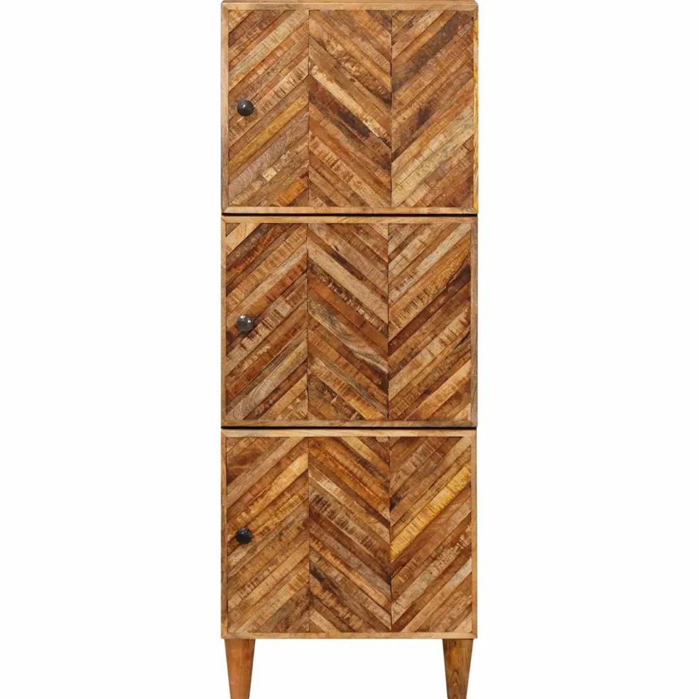 vidaXL Opslagkasten Bruin 40 x 33,5 x 110 cm Massief Mango Hout