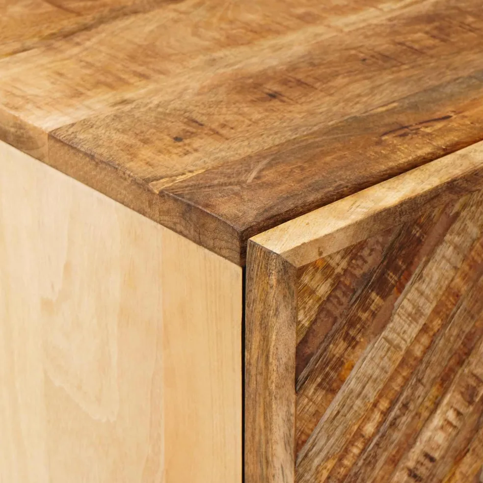 vidaXL Opslagkasten Bruin 40 x 33,5 x 110 cm Massief Mango Hout