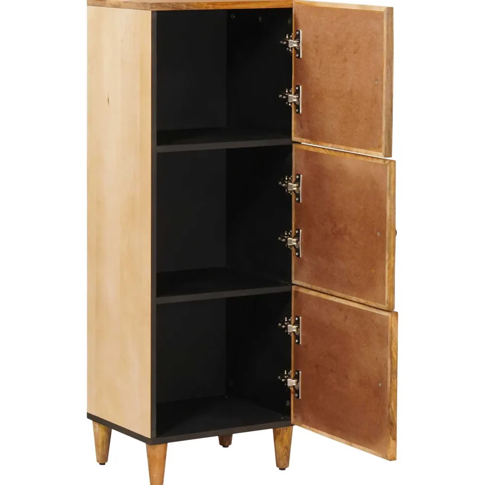vidaXL Opslagkasten Bruin 40 x 33,5 x 110 cm Massief Mango Hout