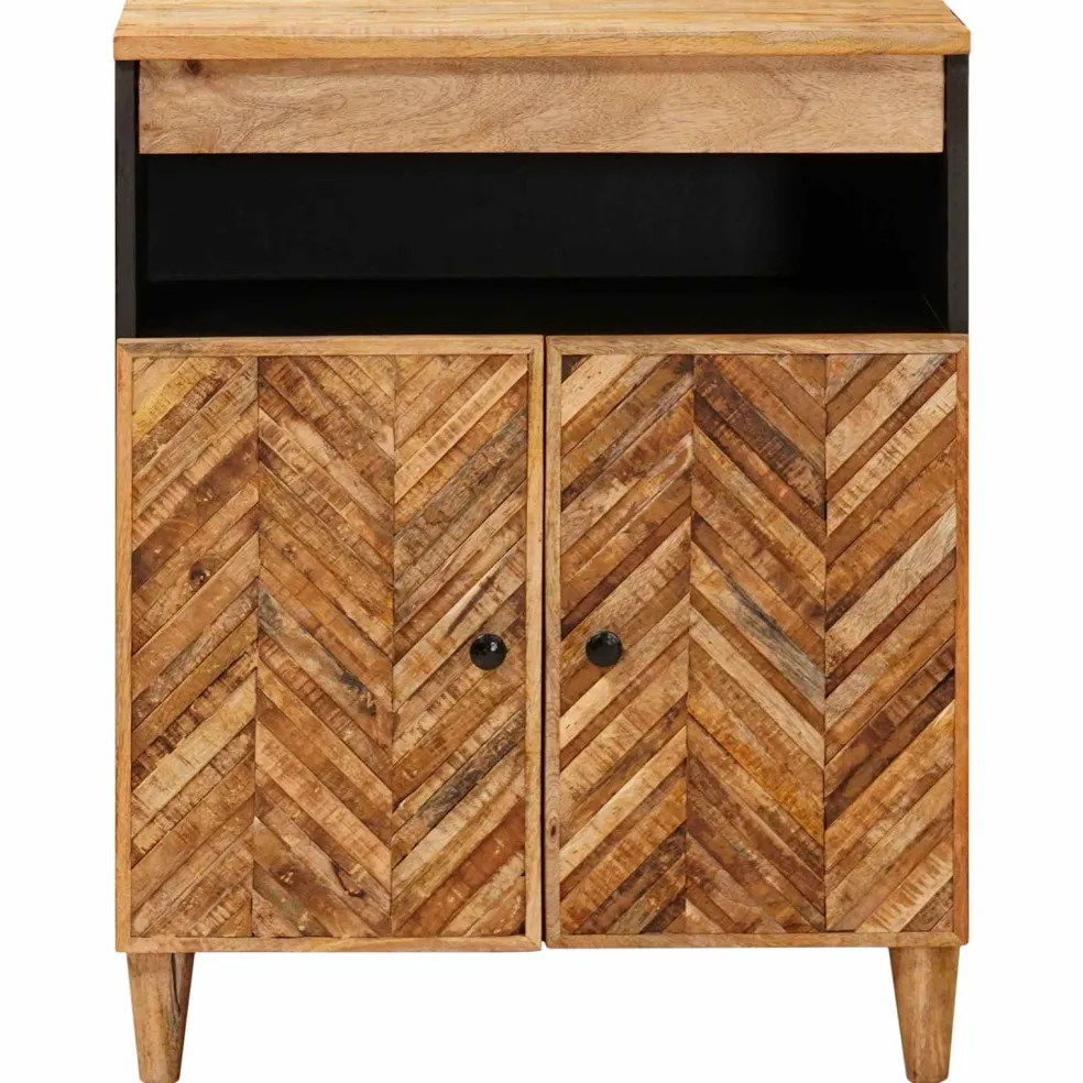 vidaXL Opslagkasten Bruin 60 x 33,5 x 75 cm Massief Mango Hout