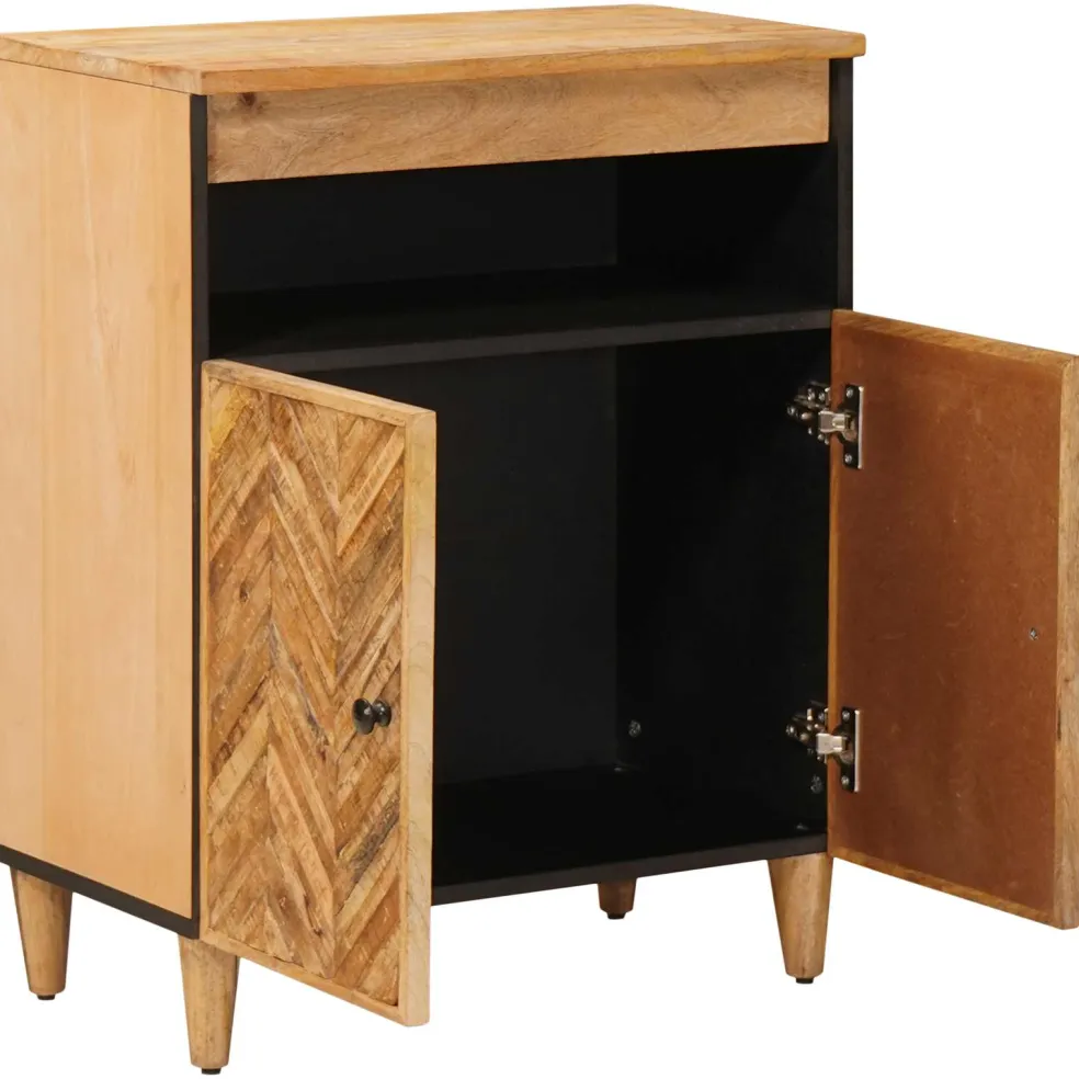 vidaXL Opslagkasten Bruin 60 x 33,5 x 75 cm Massief Mango Hout