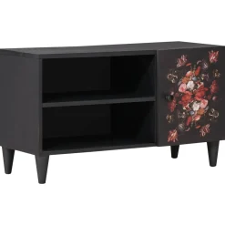 vidaXL Opslagkasten Meerkleurig 80 x 31,5 x 46 cm Massief Mango Hout