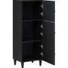 vidaXL Opslagkasten Multikleur 40 x 33,5 x 110 cm Massief Mango Hout