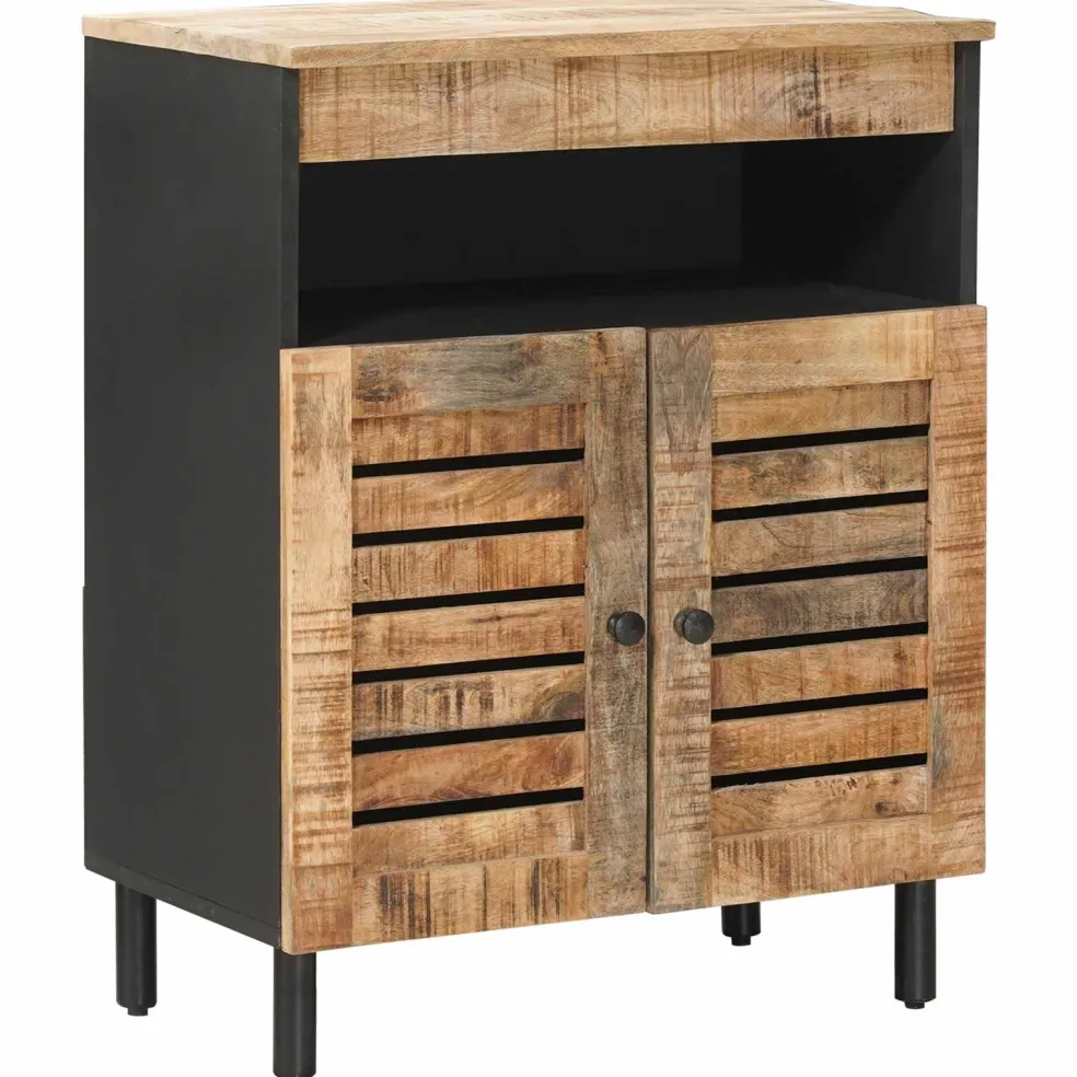 vidaXL Opslagkasten Naturel 60 x 33 x 75 cm Massief Mango Hout
