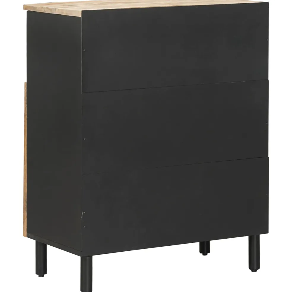 vidaXL Opslagkasten Naturel 60 x 33 x 75 cm Massief Mango Hout